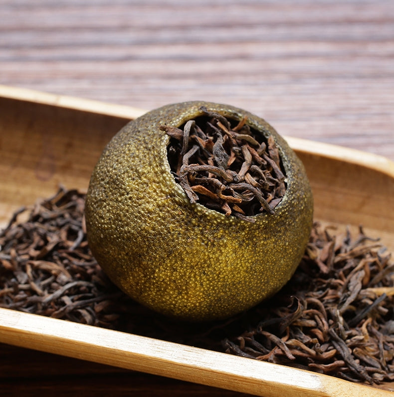 2021 Tianma Mini Tangerine Stuffed Menghai Ripe Pu-erh Tea (citrus)