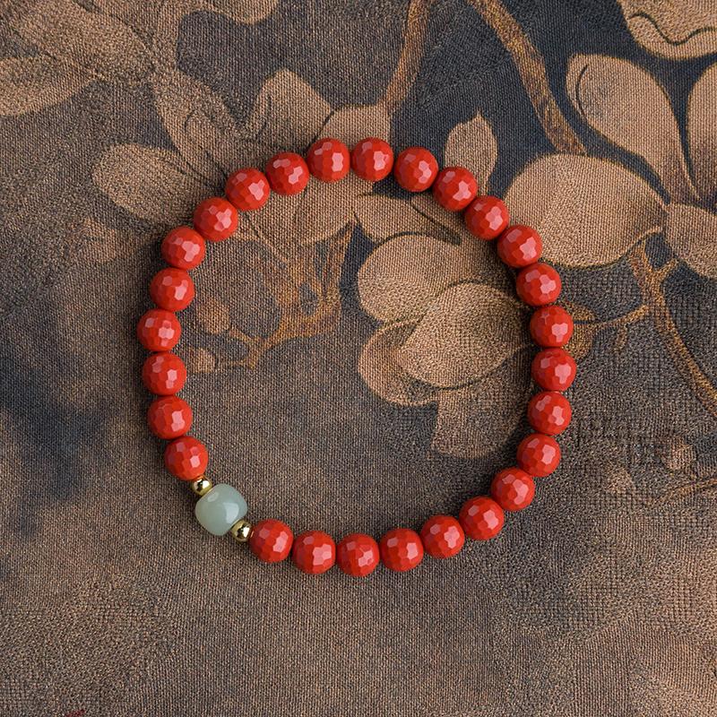 Natural Red Cinnabar & Hetian jade - Balancing Bracelets【MXX】