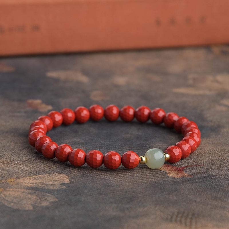 Natural Red Cinnabar & Hetian jade - Balancing Bracelets【MXX】