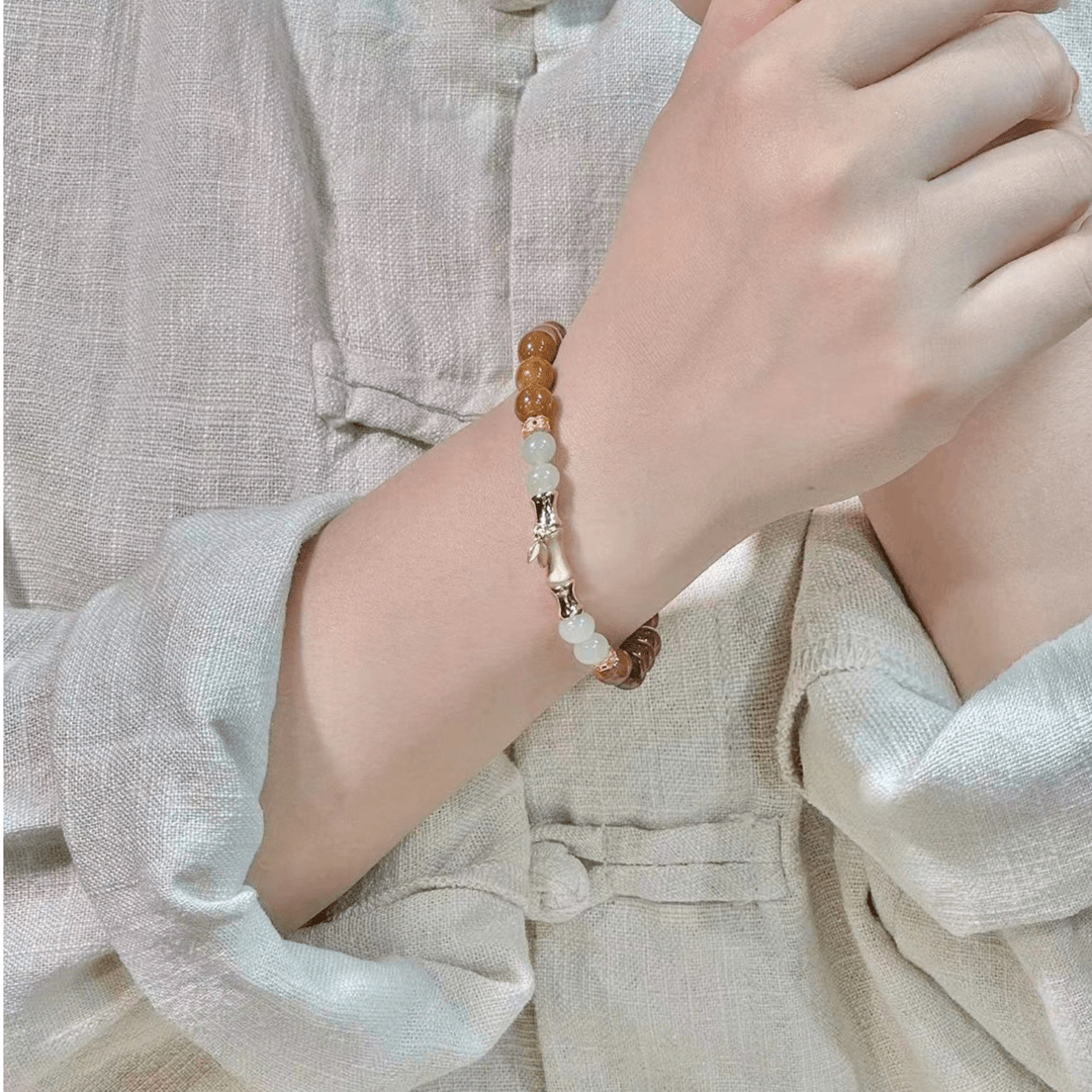 Natural KUKA Bead & White Bodhi Positivity Handmade Bracelet - Positivity & Harmony 【QY】