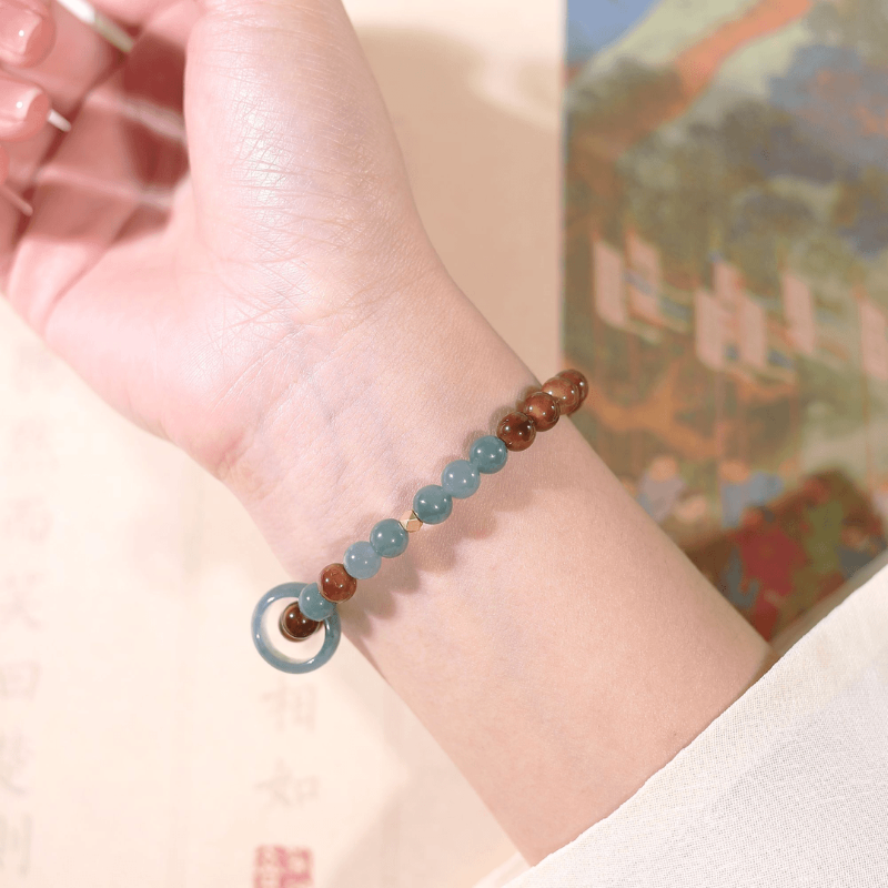 Luminous Glow - The Turquoise and Natural KUKA Bead of Love Handmade Bracelet【QY】