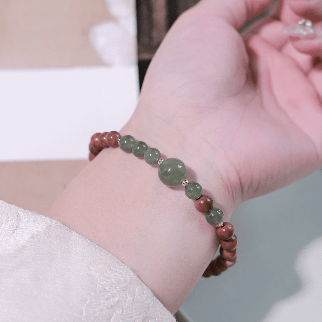 Natural KUKA Bead &Hetian Jade Handmade Bracelet - Safe & Sound 【QY】