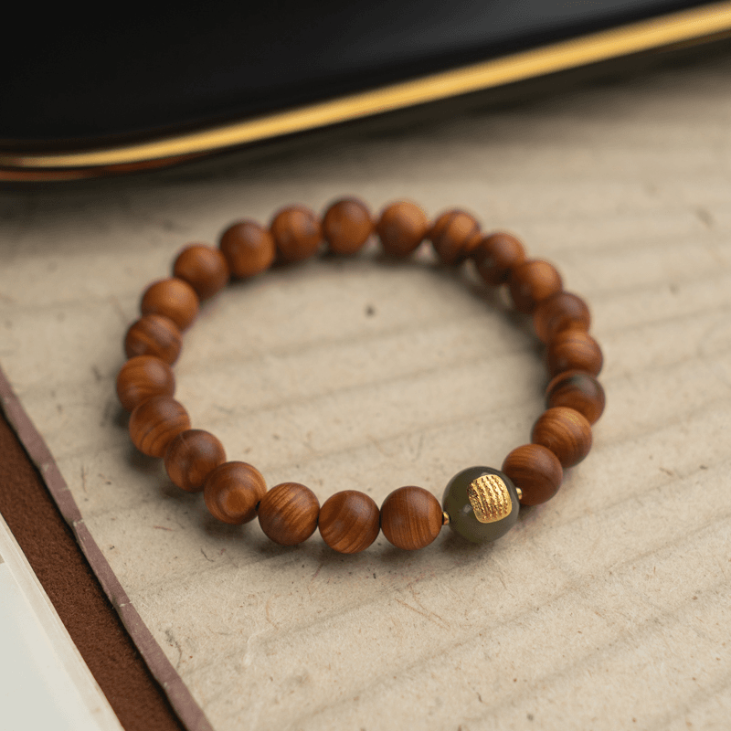 Natural Thuja & Hetian Jade Bracelet - Eternal Love【MXX】