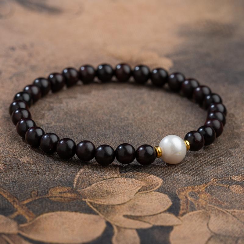 Faith & Protection Natural Indian Small Leaf Rosewood bracelet【MXX】