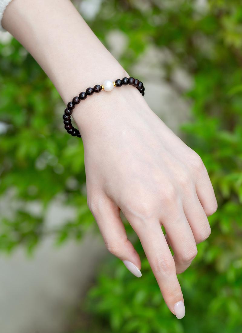 Faith & Protection Natural Indian Small Leaf Rosewood bracelet【MXX】