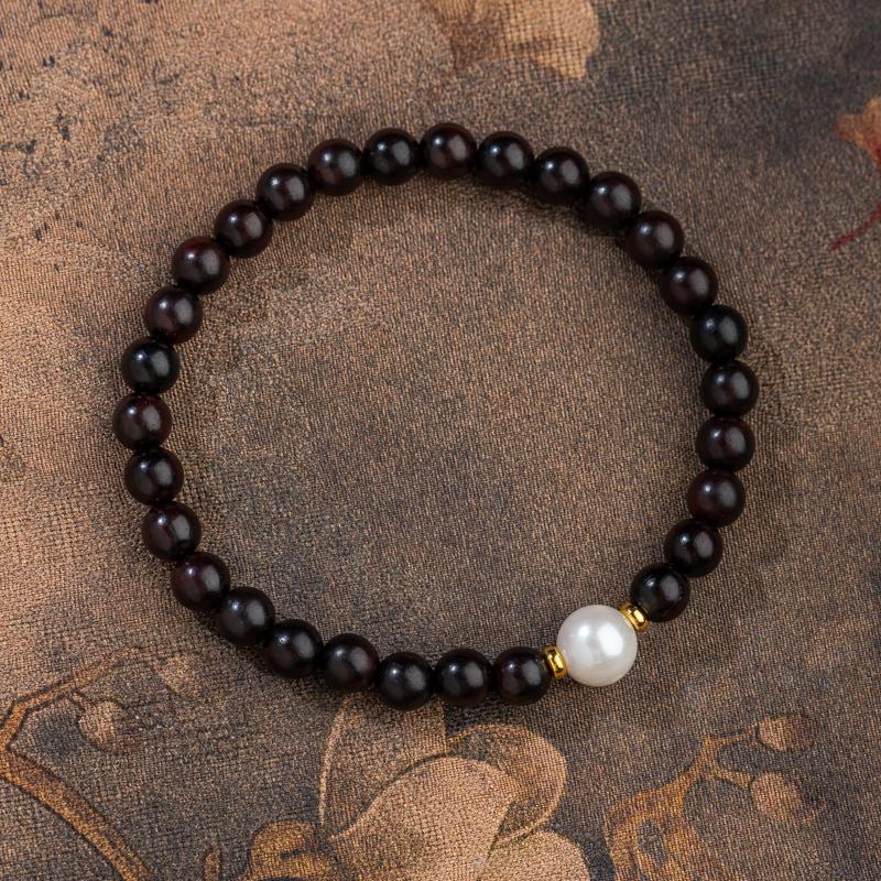 Faith & Protection Natural Indian Small Leaf Rosewood bracelet【MXX】