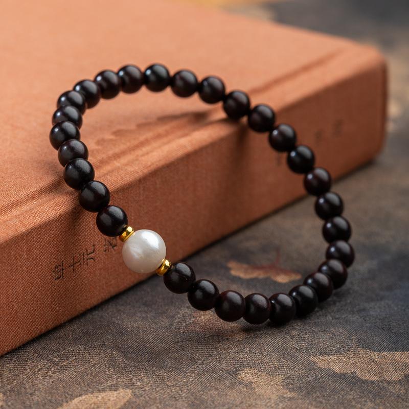 Faith & Protection Natural Indian Small Leaf Rosewood bracelet【MXX】