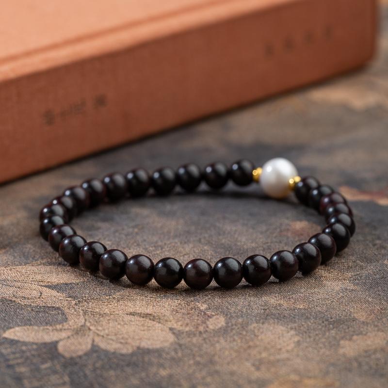 Faith & Protection Natural Indian Small Leaf Rosewood bracelet【MXX】