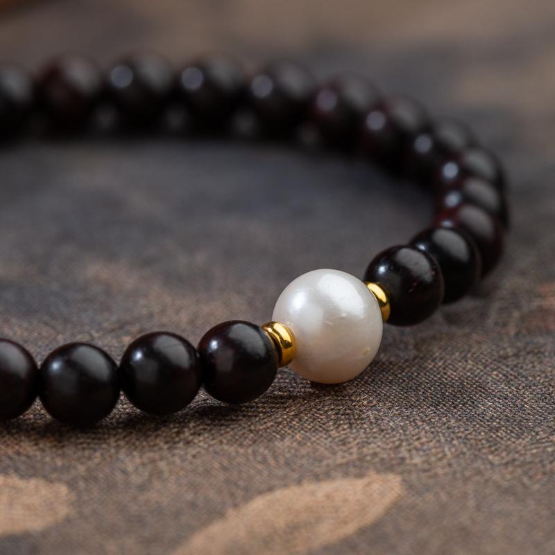 Faith & Protection Natural Indian Small Leaf Rosewood bracelet【MXX】