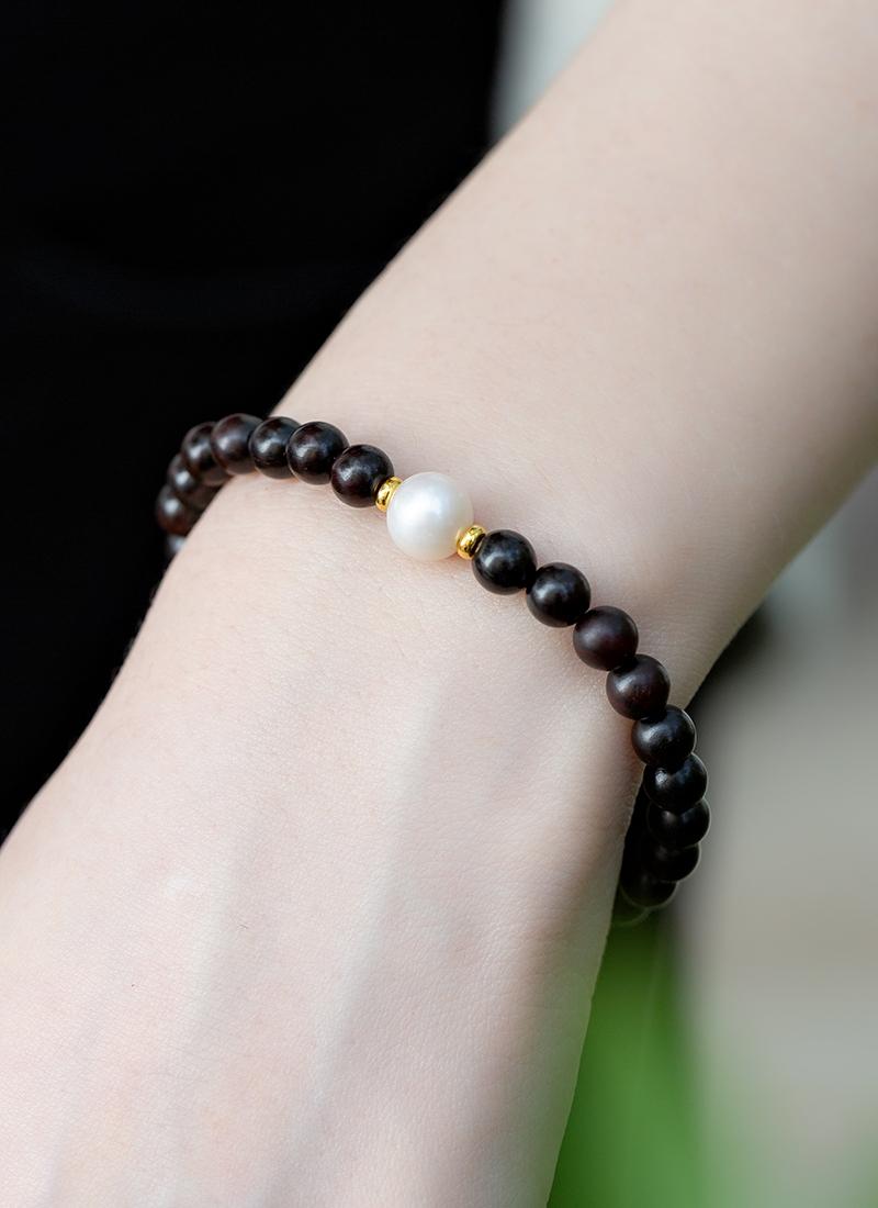 Faith & Protection Natural Indian Small Leaf Rosewood bracelet【MXX】